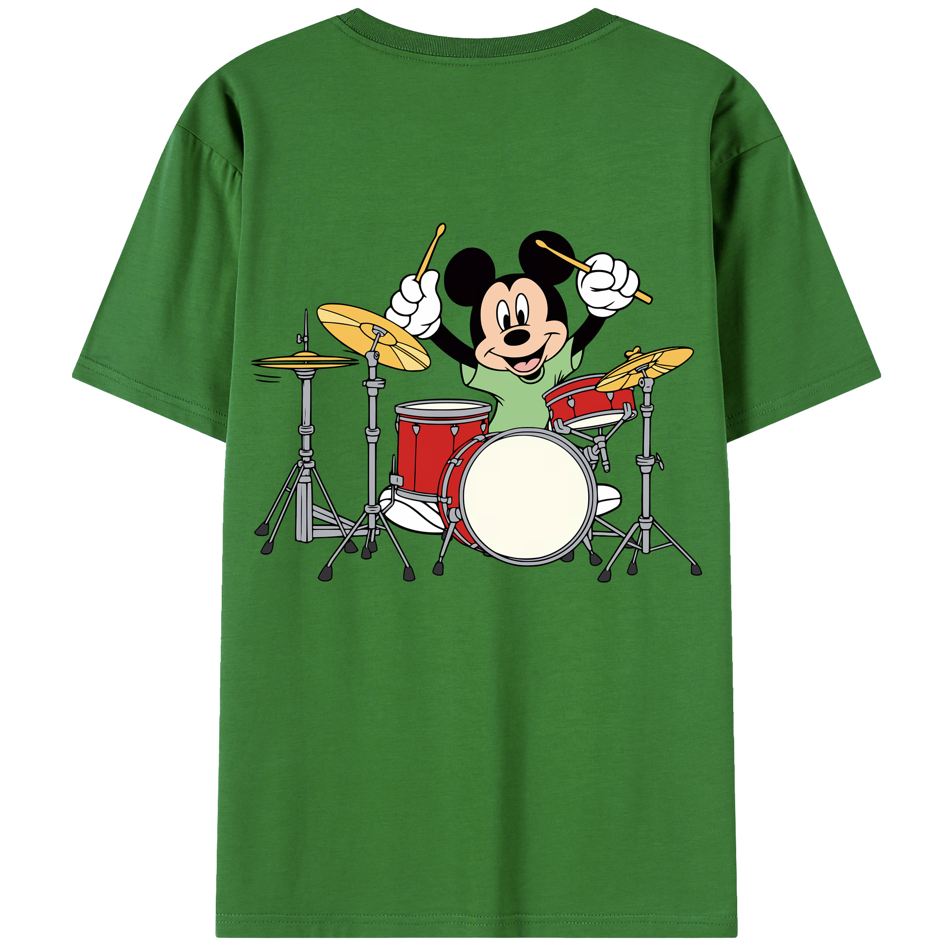 ミッキーマウス Mickey Mouse レディース半袖Tシャツ(バックプリント)
